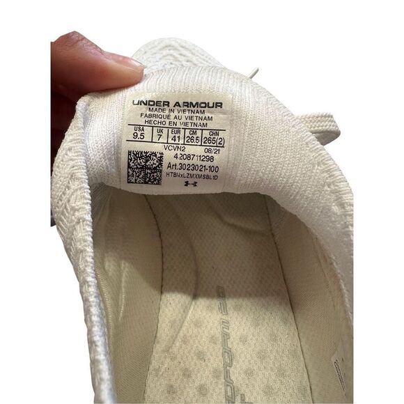 Under Armor HOVR Phantom 2 White Bluetooth Cushioned Running Lace Up Sneakers - Picture 6 of 6